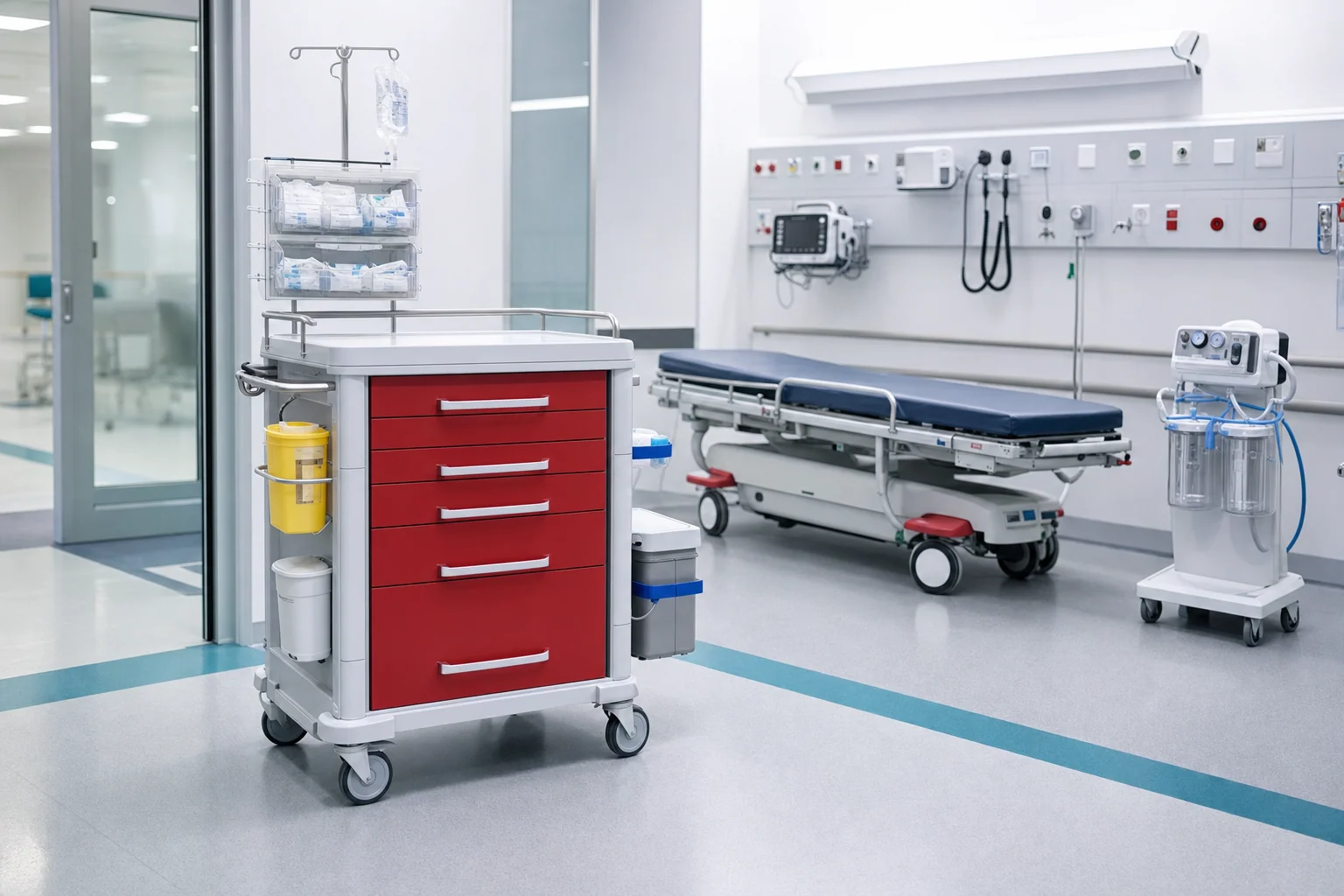 Concept visualization of Emergency & Resuscitation medical equipment application