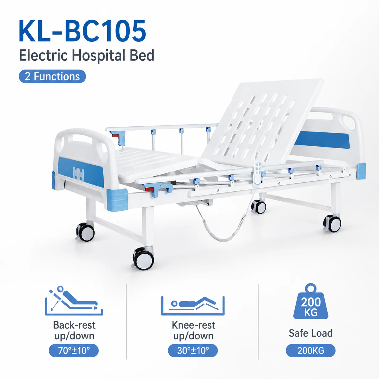 KL-BC105 KL-BC105 Electric Hospital Bed | 2-Function Electric Bed 200 kg