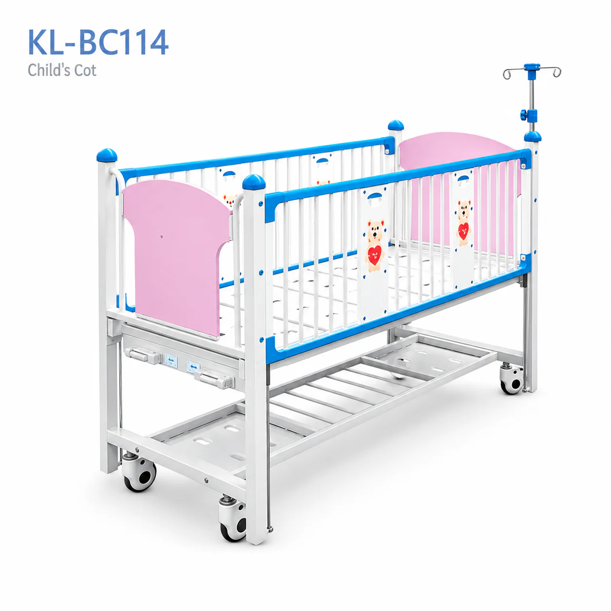 KL-BC114 KL-BC114 Child's Cot | Pediatric Hospital Bed with Adjustable Backrest