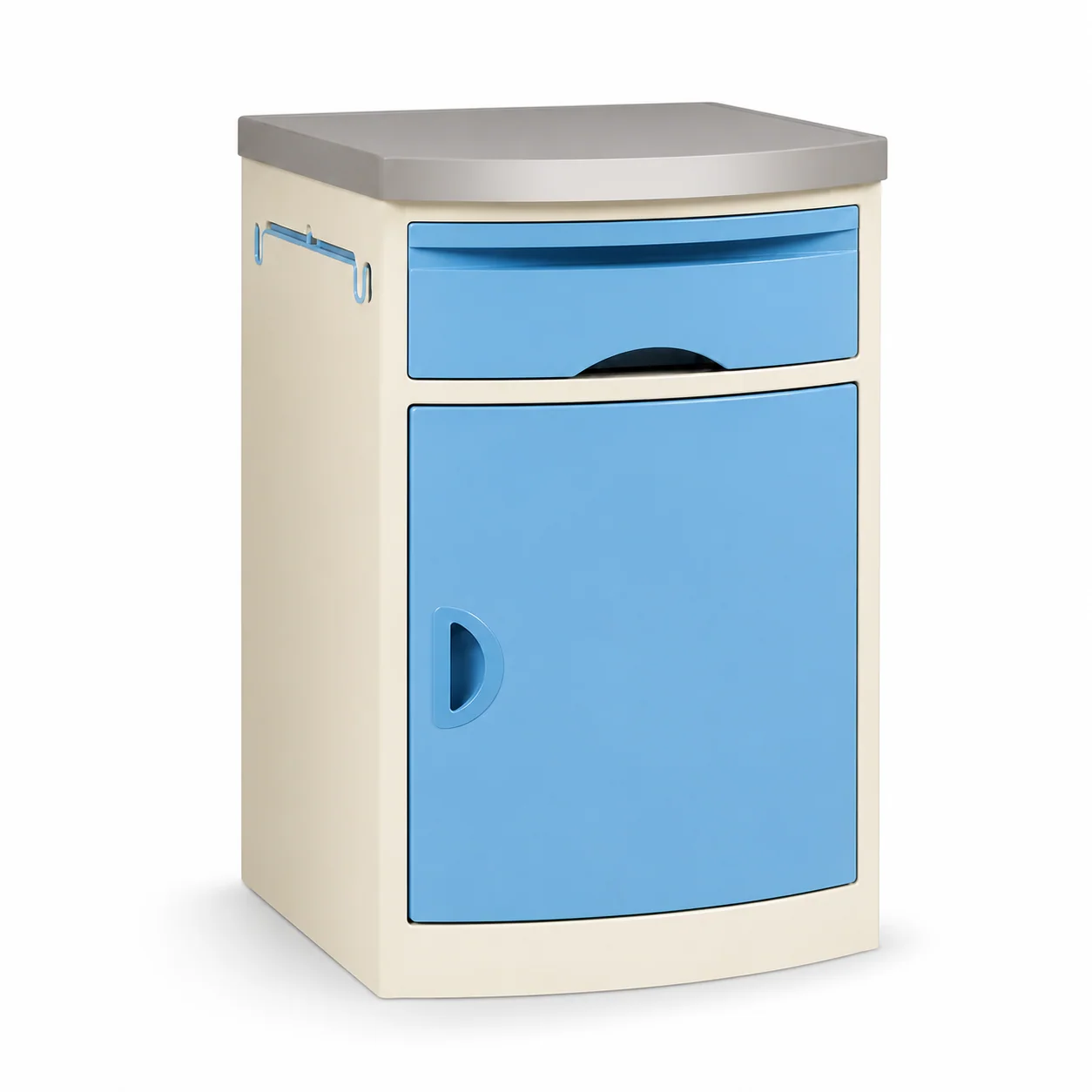 KL-CG082 KL-CG082 Bedside Table | Steel-Top Hospital Cabinet 480 × 480 × 760 mm