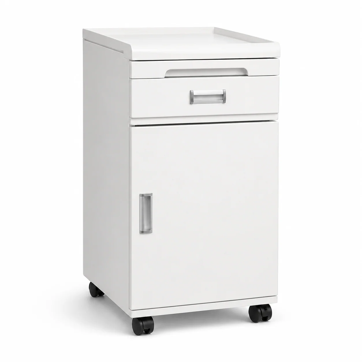 KL-CG086 KL-CG086 Bedside Table | Healthcare-Grade Steel Cabinet with 4 Casters