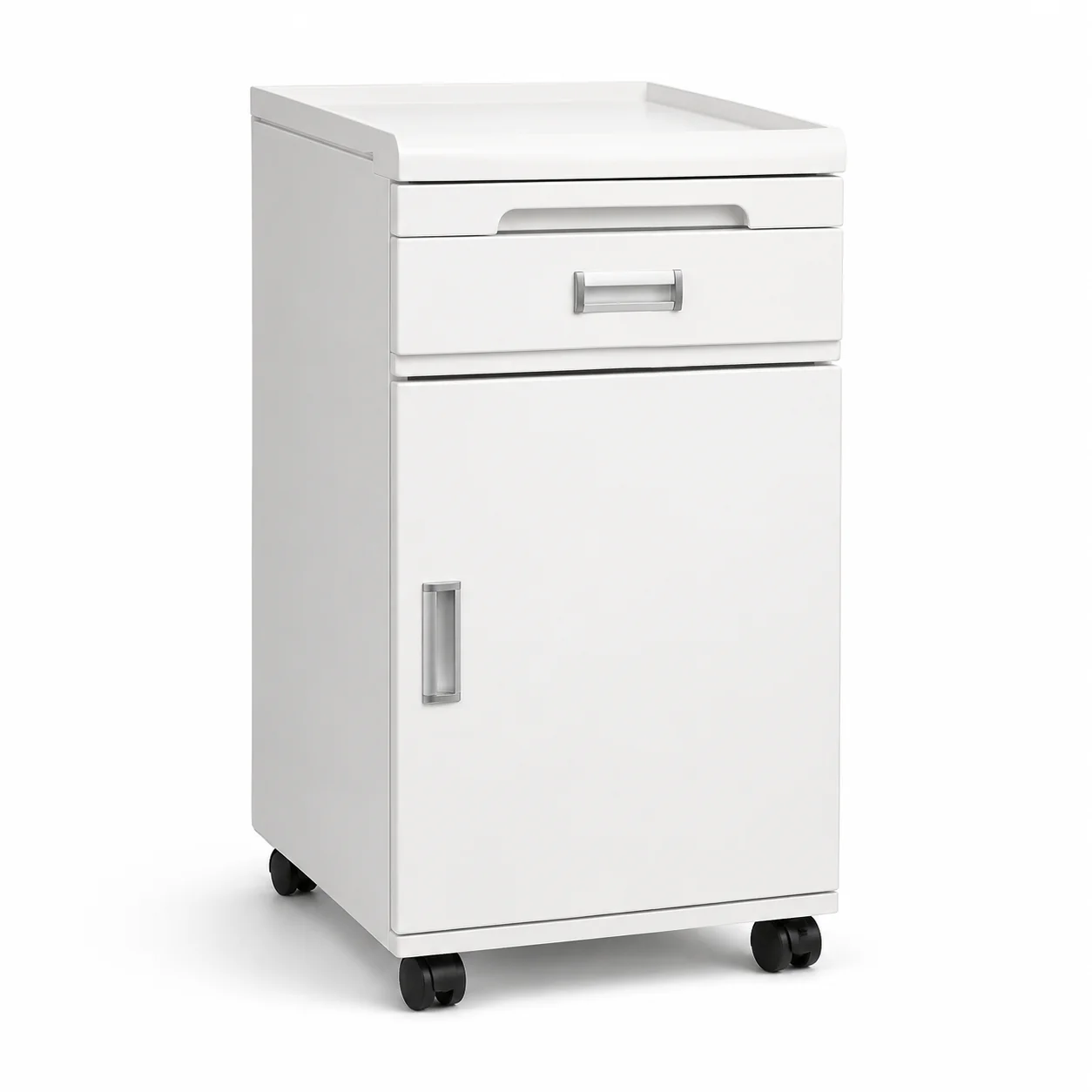 KL-CG086 KL-CG086 Bedside Table | Healthcare-Grade Steel Cabinet with 4 Casters