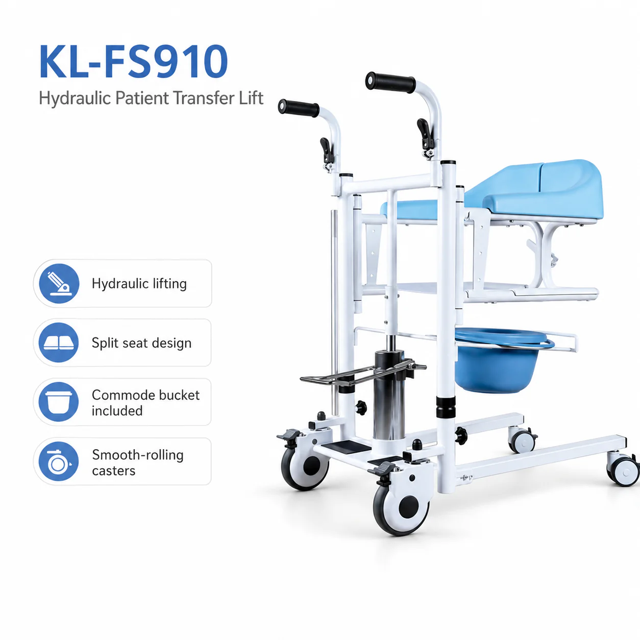 KL-FS910 KL-FS910 Hydraulic Patient Transfer Lift | Multi-function Transfer Chair