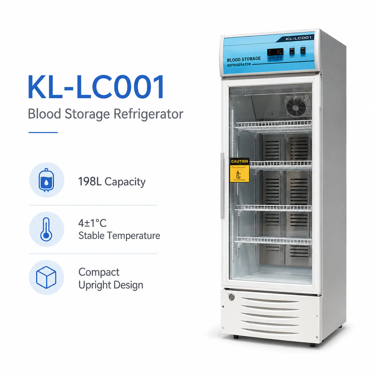 KL-LC001 KL-LC001 Blood Storage Refrigerator | 198L Medical Refrigerator