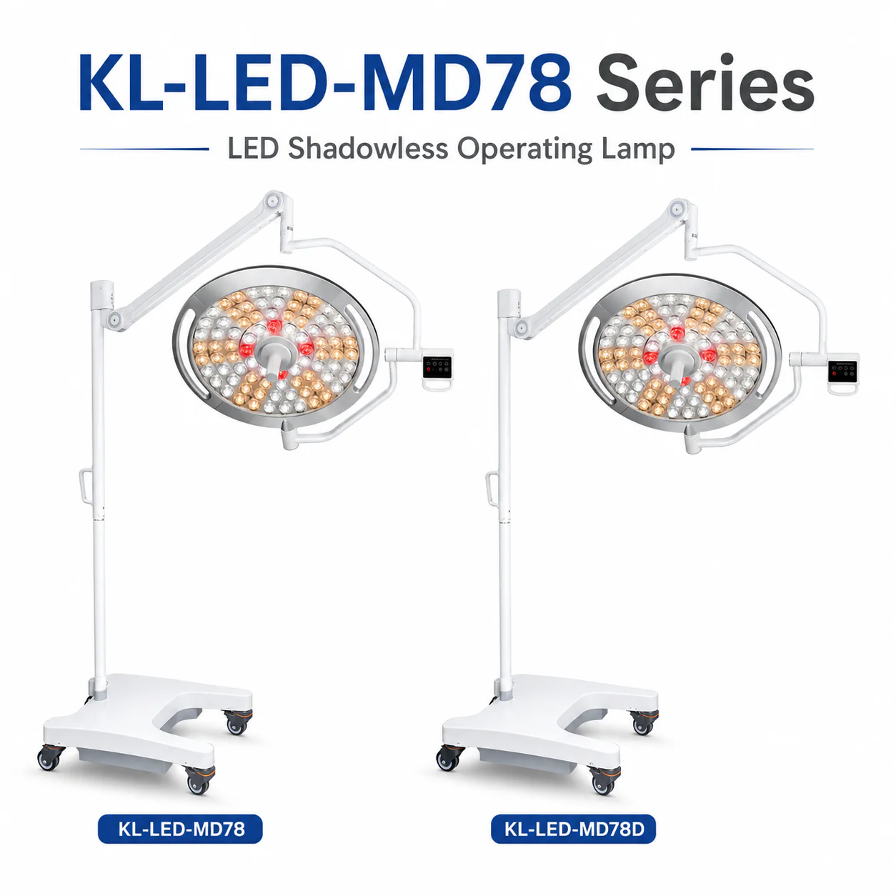 KL-LED-MD78 KL-LED-MD78 Mobile LED Surgical Light | Single-Dome Shadowless Operating Lamp