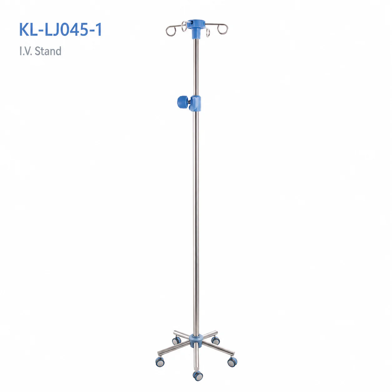 KL-LJ045-1 KL-LJ045-1 I.V. Stand | Stainless Steel IV Pole for Hospital Bed
