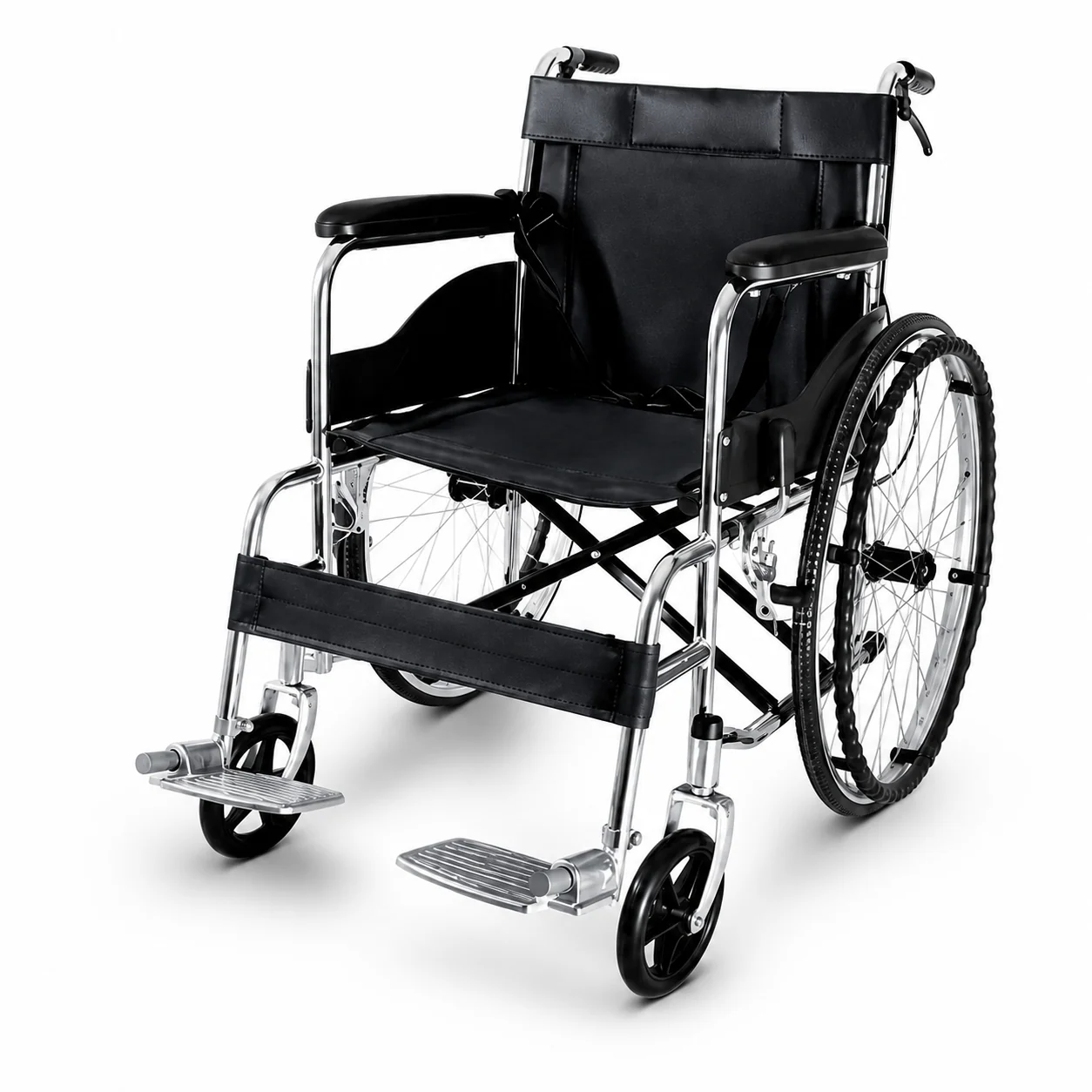 KL-LY001 KL-LY001 Manual Wheelchair | Standard Chrome-Frame Wheelchair