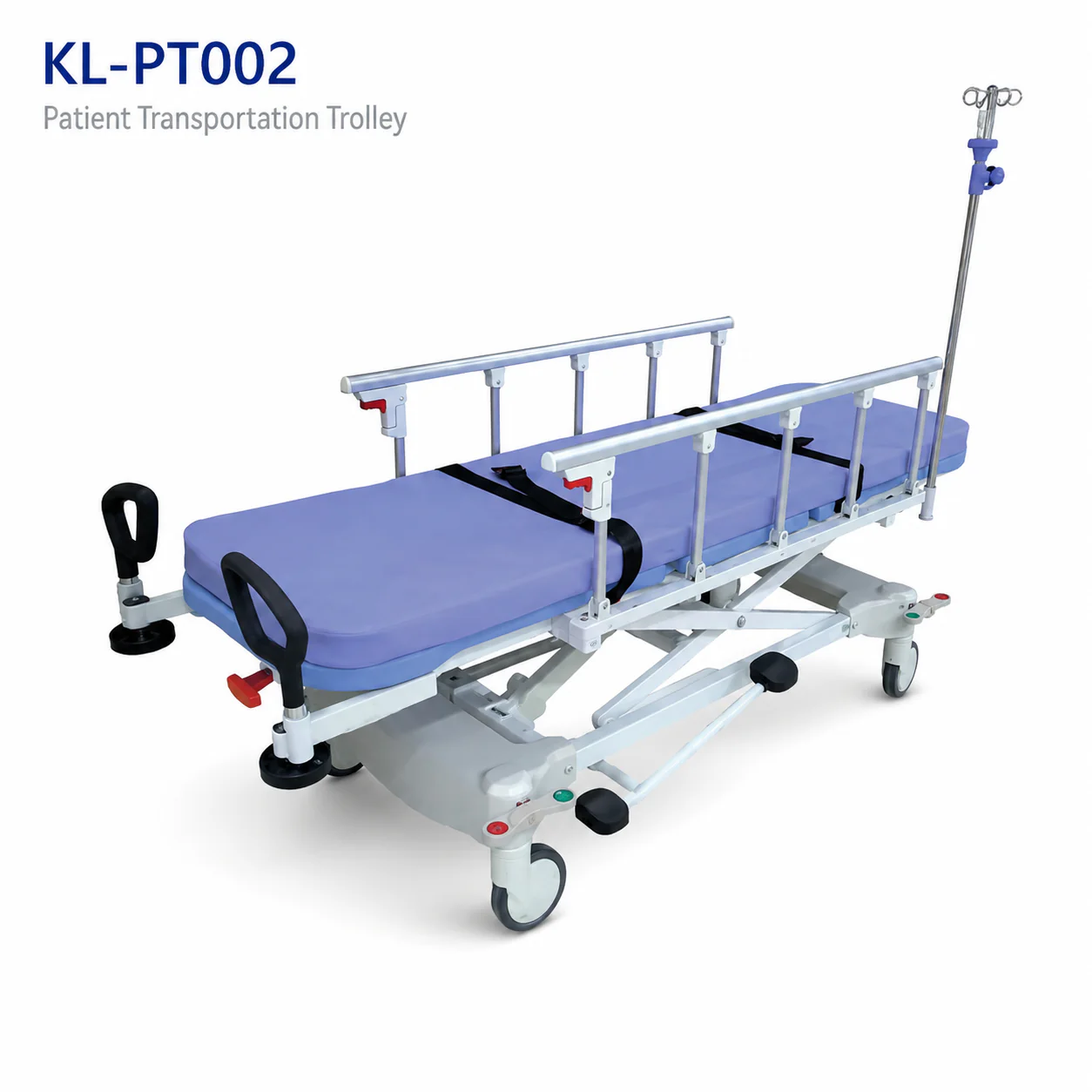 KL-PT002 KL-PT002 Patient Transportation Trolley | Hydraulic 160 kg Height-Adjustable Transfer Trolley