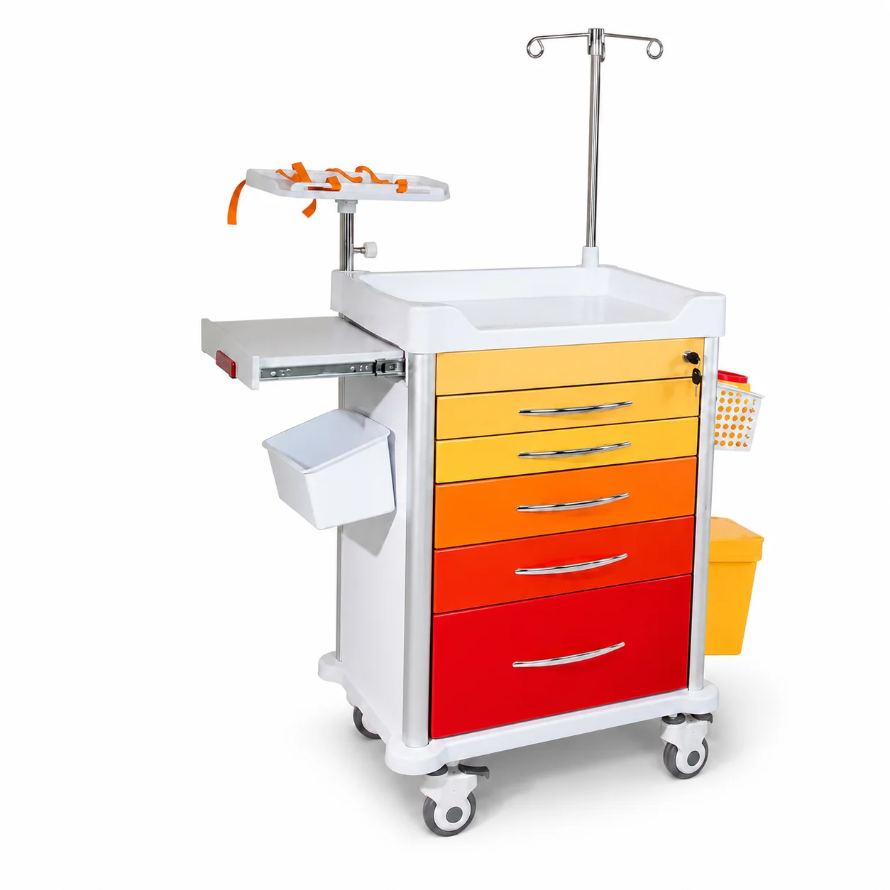 KL-TC001 KL-TC001 Emergency Trolley | Color-Coded Crash Cart