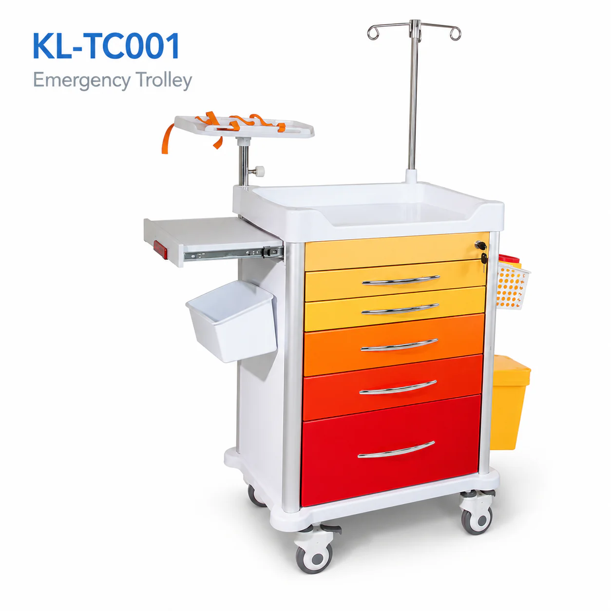 KL-TC001 KL-TC001 Emergency Trolley | Color-Coded Crash Cart
