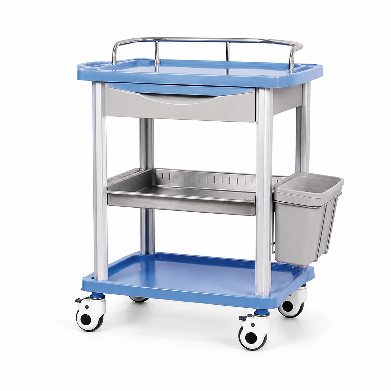 KL-TC007 KL-TC007 Clinic Trolley | Two-Tier ABS & Stainless Steel Treatment Cart