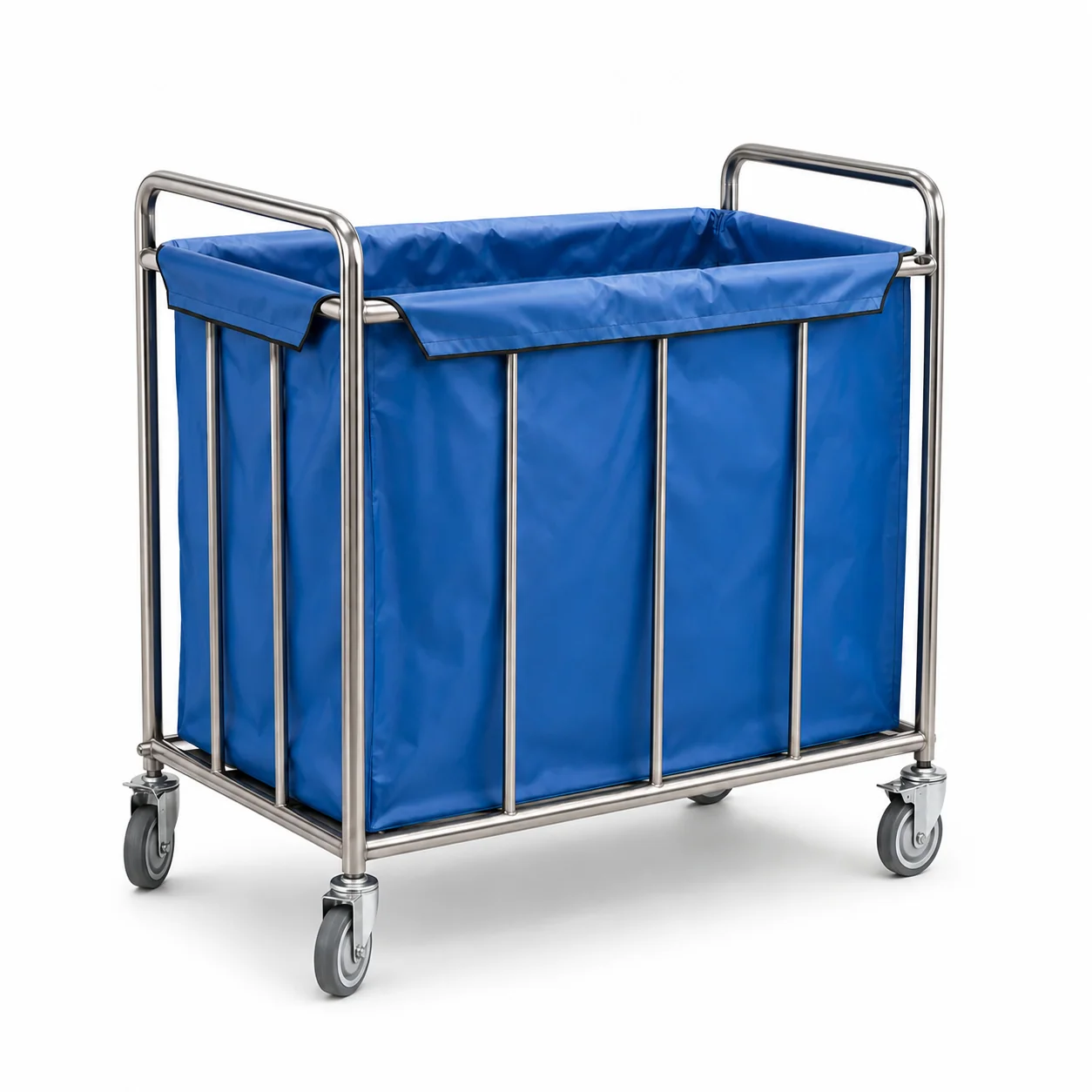 KL-TC034 KL-TC034 Laundry Trolley | Stainless Steel Frame with Blue Waterproof Fabric Bag