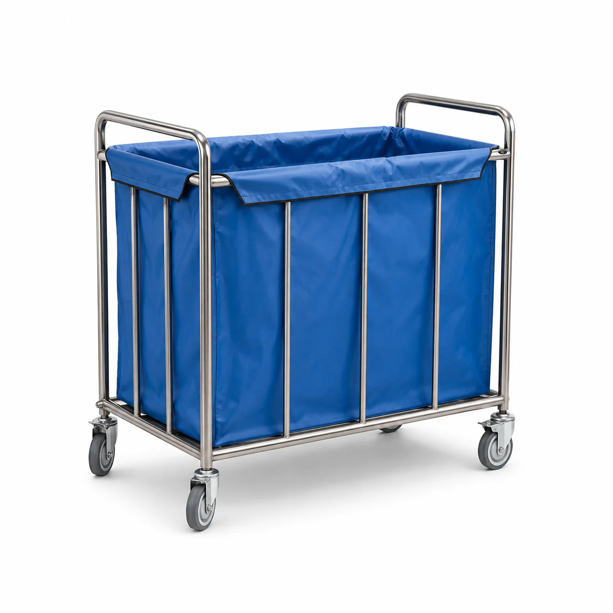 KL-TC034 KL-TC034 Laundry Trolley | Stainless Steel Frame with Blue Waterproof Fabric Bag