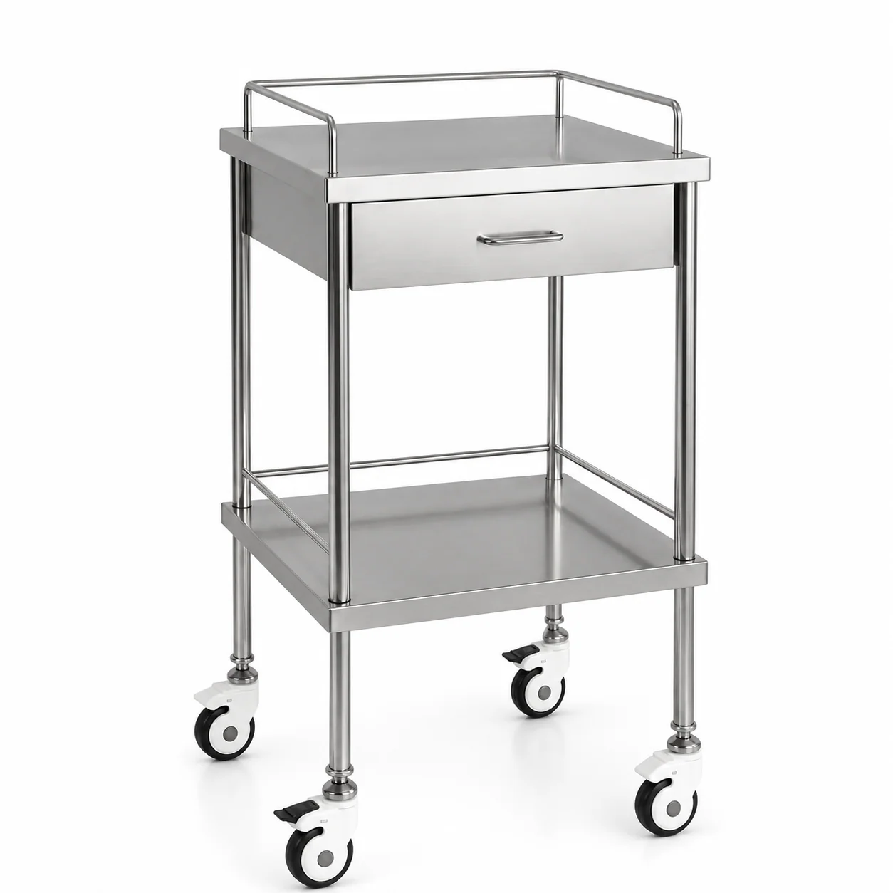 KL-TC041 KL-TC041 Treatment Trolley | Compact Stainless Steel Single-Drawer Cart