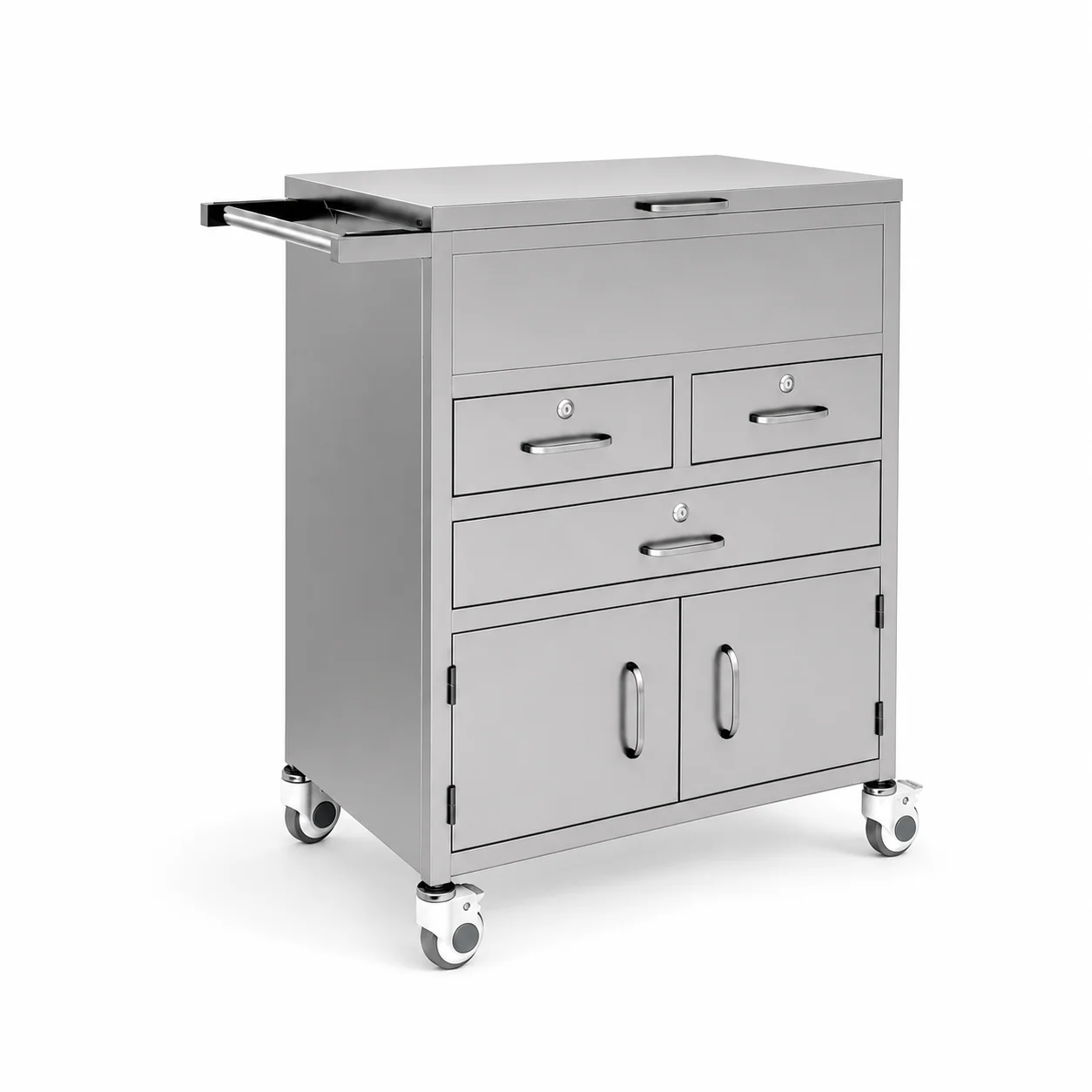 KL-TC046 KL-TC046 Emergency Trolley | Multi-Drawer Cabinet Cart with Side Handle
