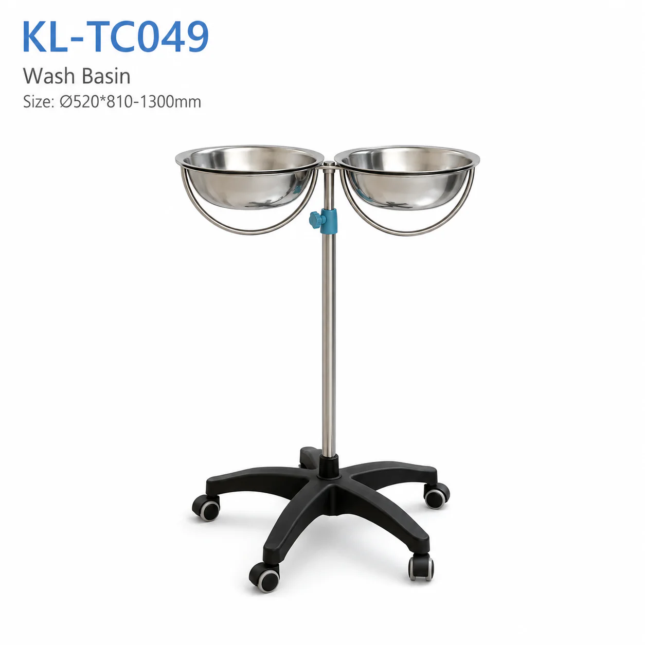 KL-TC049 KL-TC049 Wash Basin Stand | Mobile Double-Basin Stainless Steel Stand