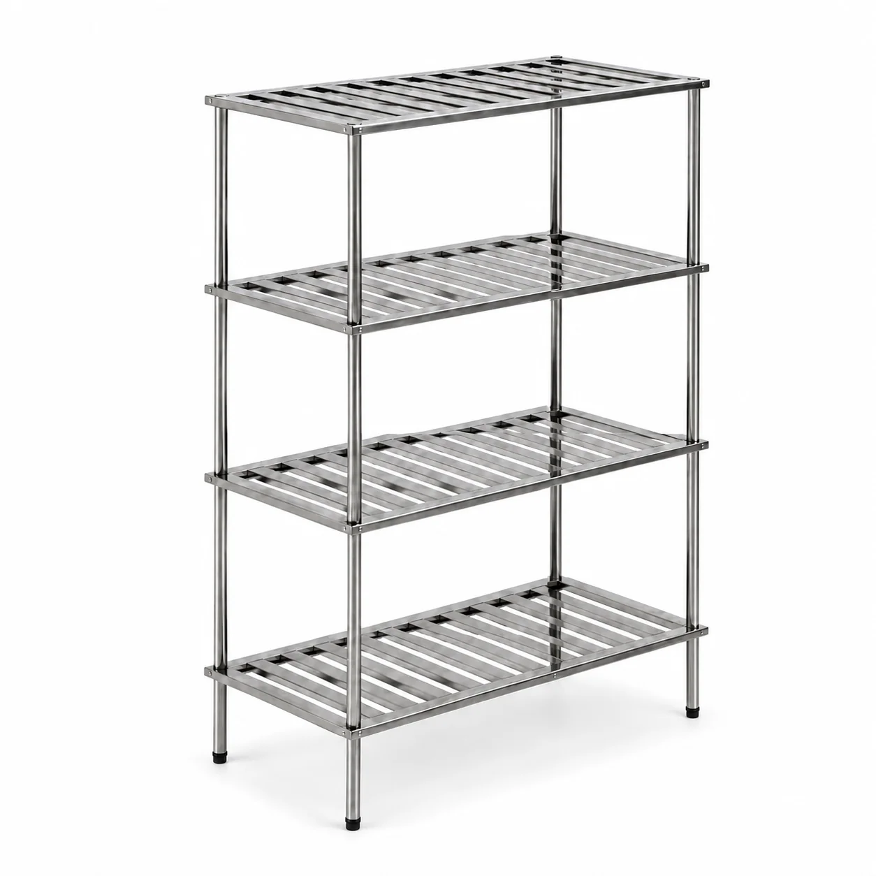 KL-TC056 KL-TC056 Shelf with Four Layers | 304 Stainless Steel Four-Tier Medical Storage Rack