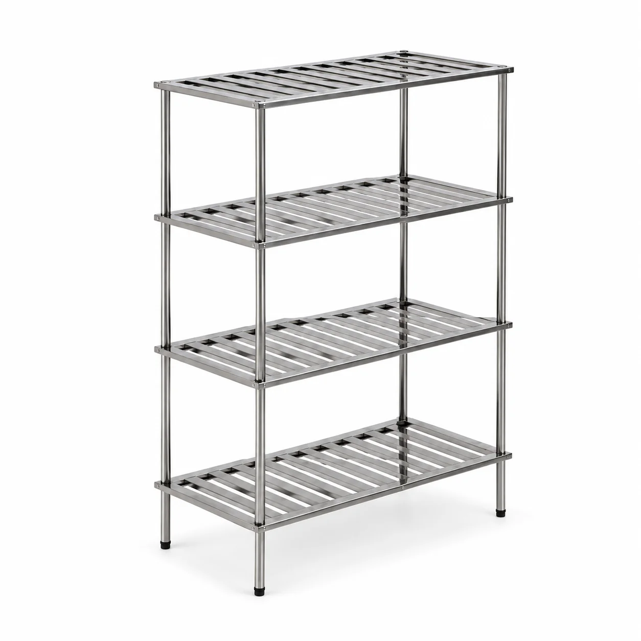 KL-TC056 KL-TC056 Shelf with Four Layers | 304 Stainless Steel Four-Tier Medical Storage Rack