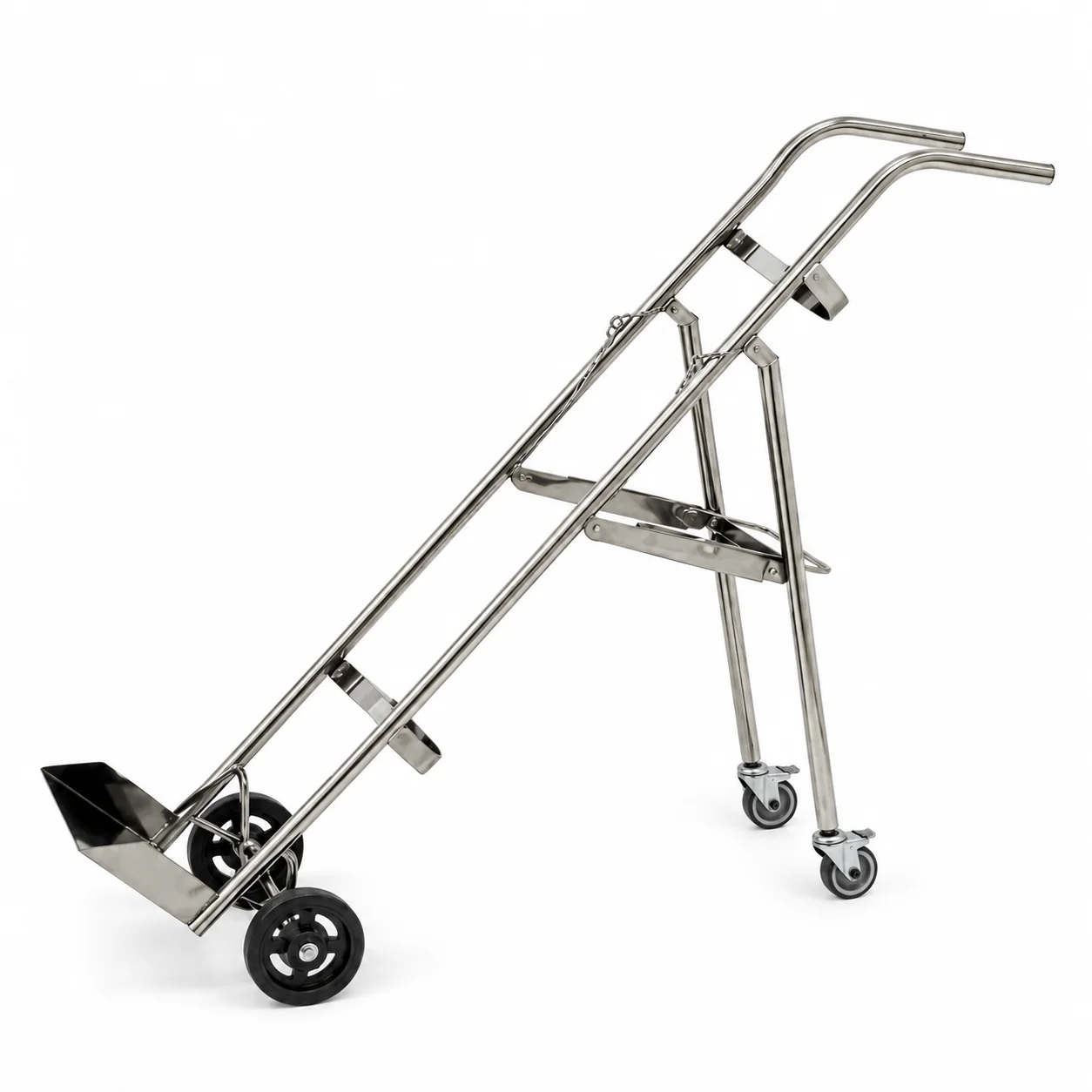 KL-TC057 KL-TC057 Oxygen Bottle Trolley | Stainless Steel Cylinder Transport Cart