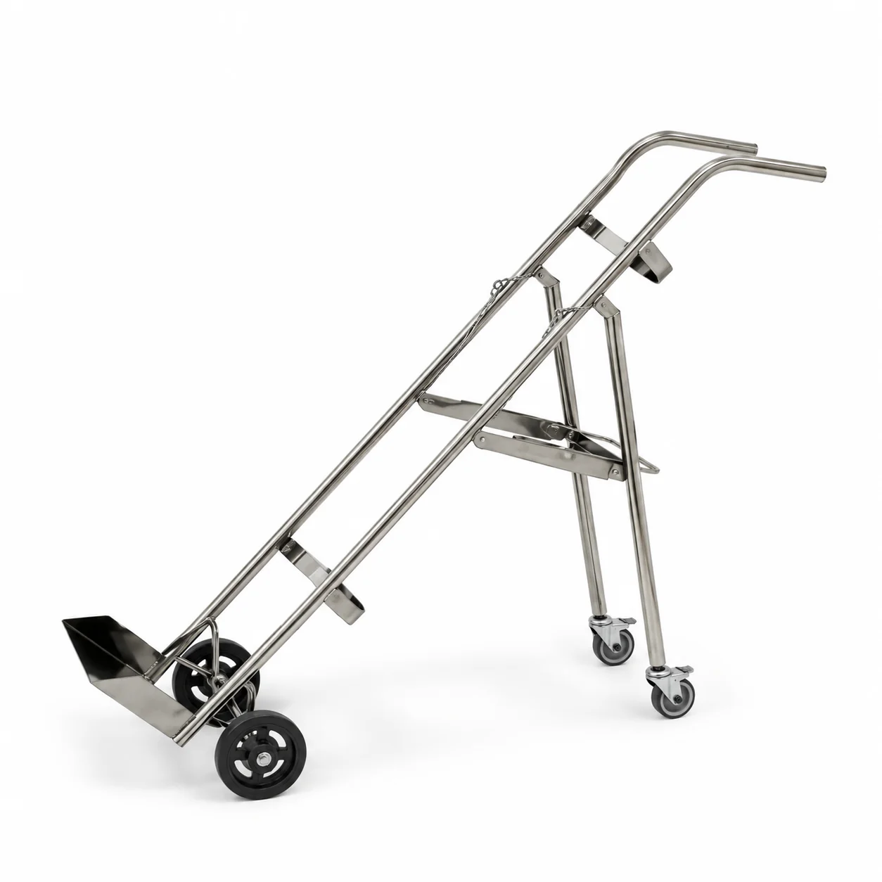 KL-TC057 KL-TC057 Oxygen Bottle Trolley | Stainless Steel Cylinder Transport Cart