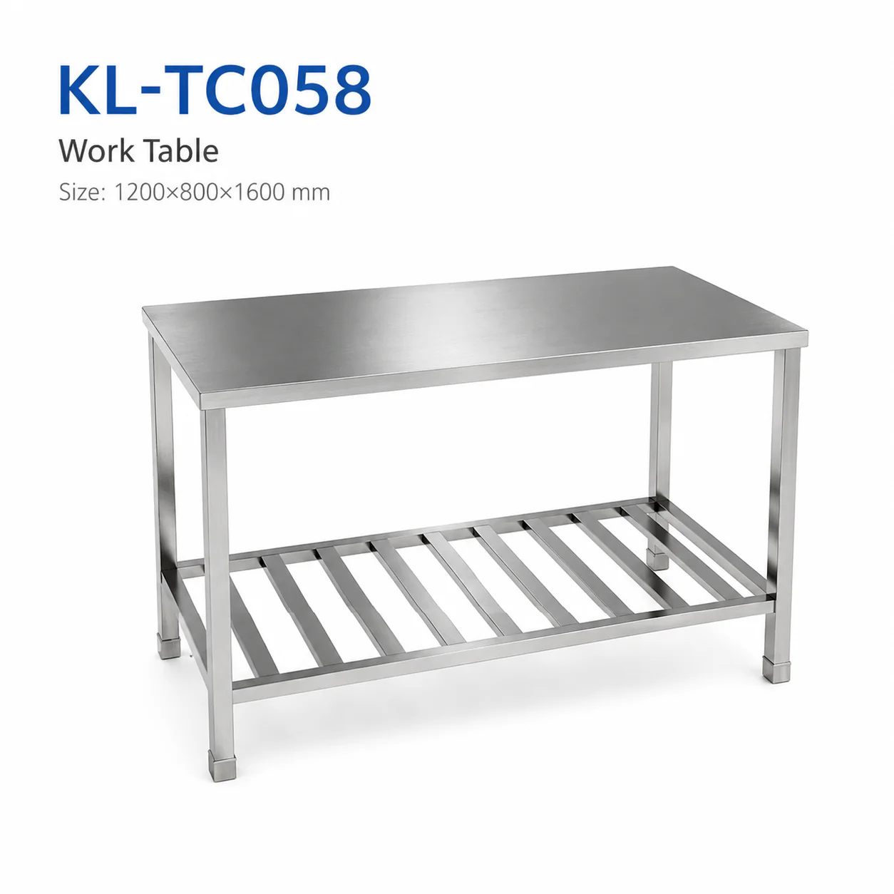 KL-TC058 KL-TC058 Work Table | Stainless Steel Professional Workbench with Lower Shelf