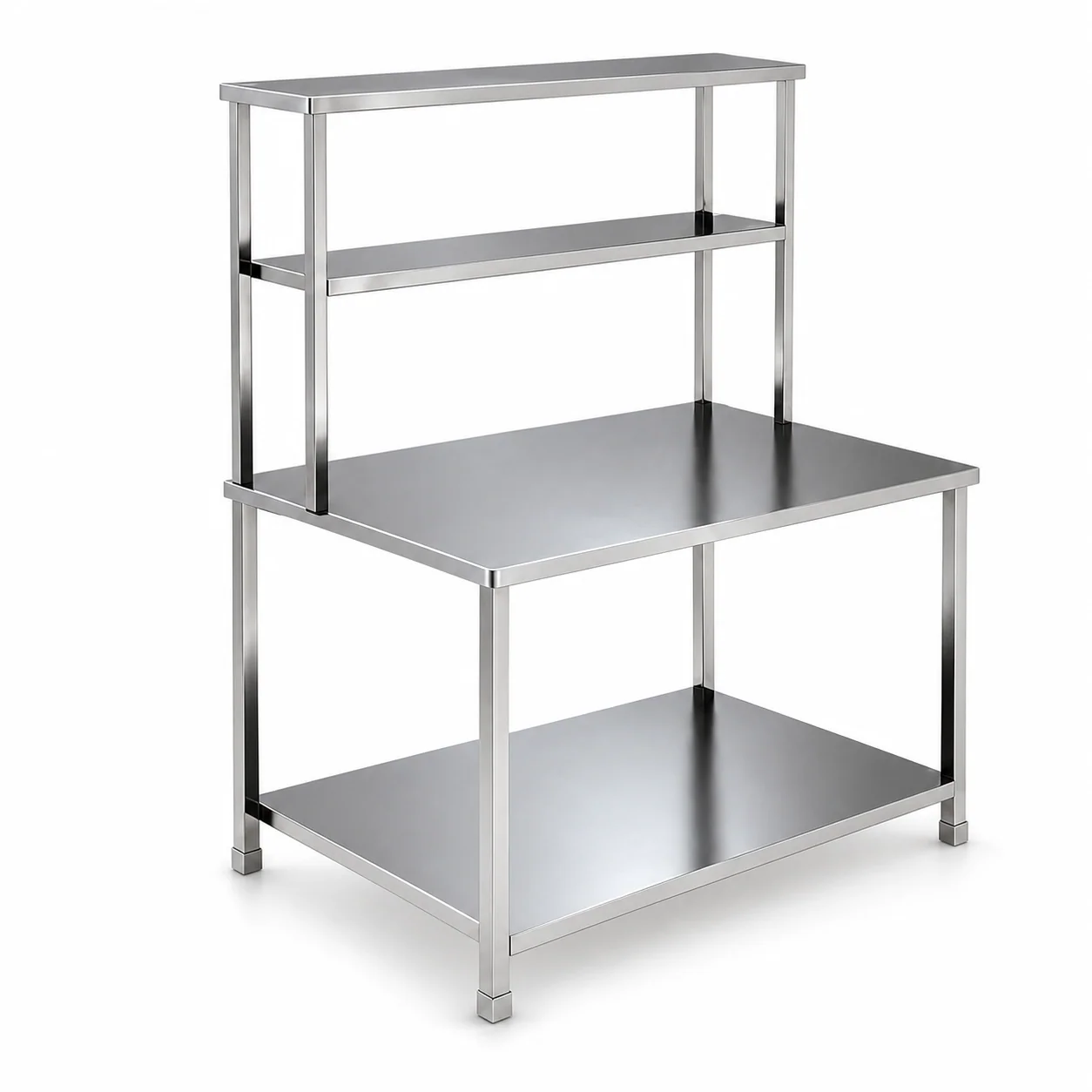 KL-TC059 KL-TC059 Work Table | 3-Tier Stainless Steel Workbench with Upper and Lower Shelves