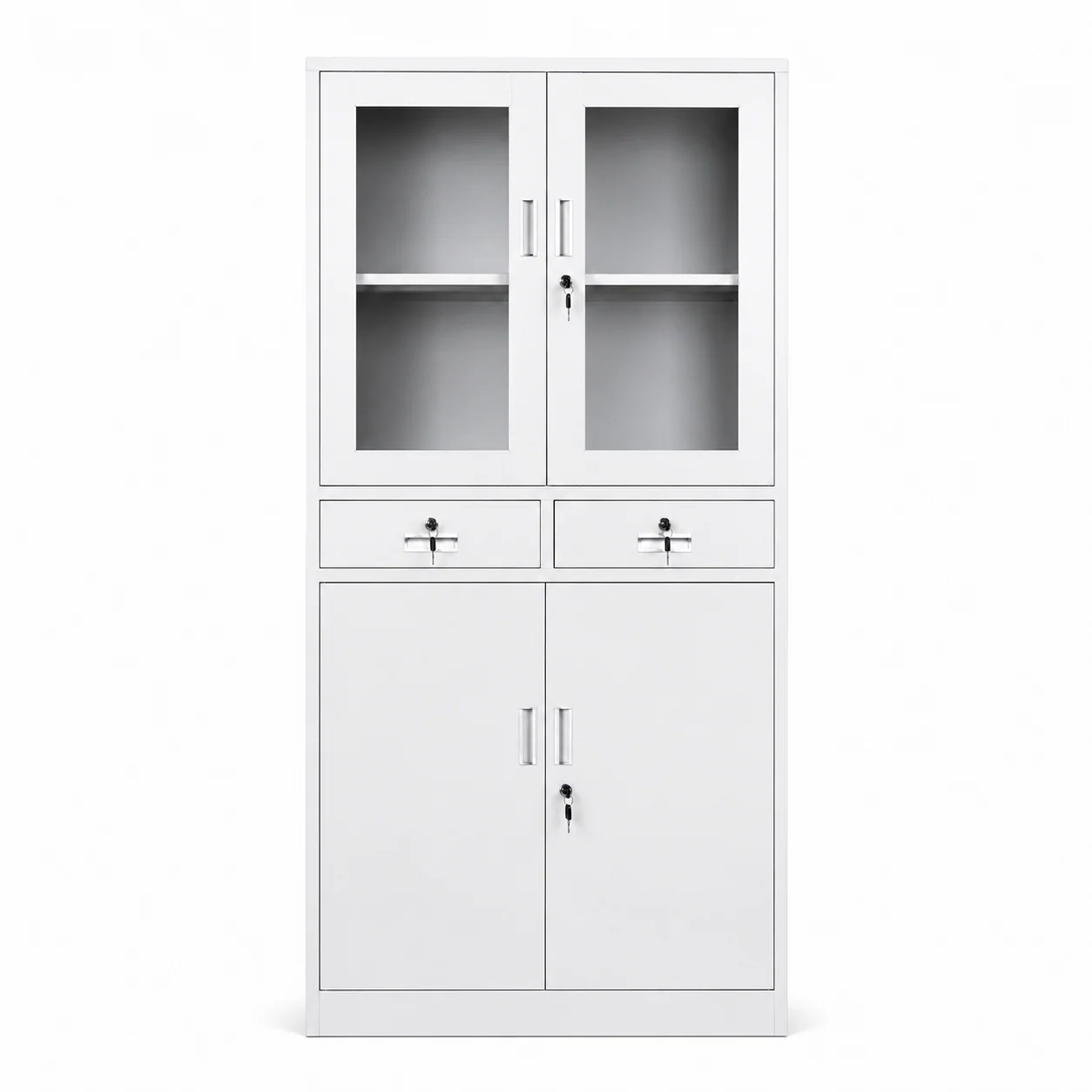KL-TC061 KL-TC061 Steel Storage Cabinet | Glass-Door + Drawer + Lower Cabinet
