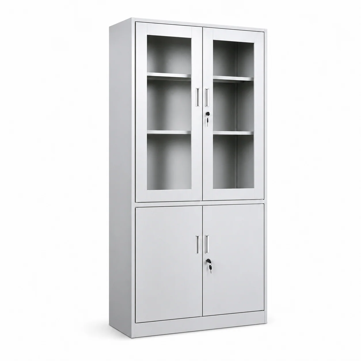 KL-TC062 KL-TC062 Metal Cabinet | Upper Glass Display + Lower Lockable