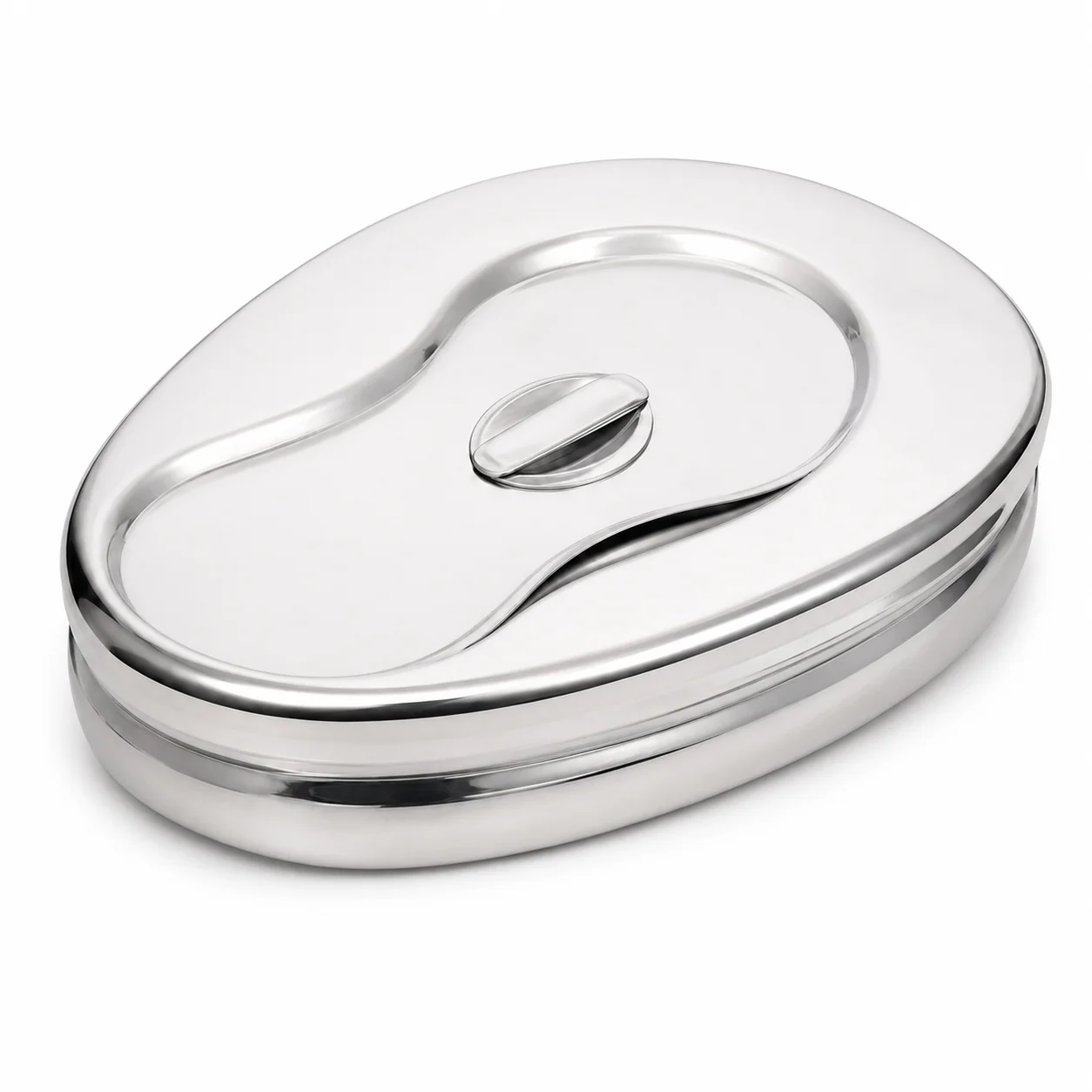 KL-TC071 KL-TC071 Stainless Steel Bedpan | Polished, Smooth-Edge | 360 × 290 × 95 mm