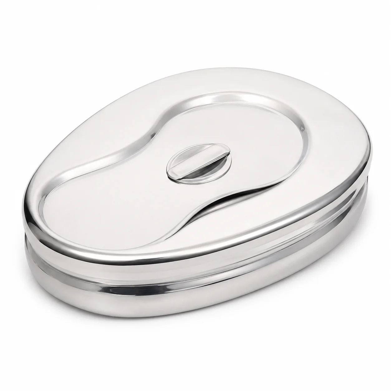 KL-TC071 KL-TC071 Stainless Steel Bedpan | Polished, Smooth-Edge | 360 × 290 × 95 mm