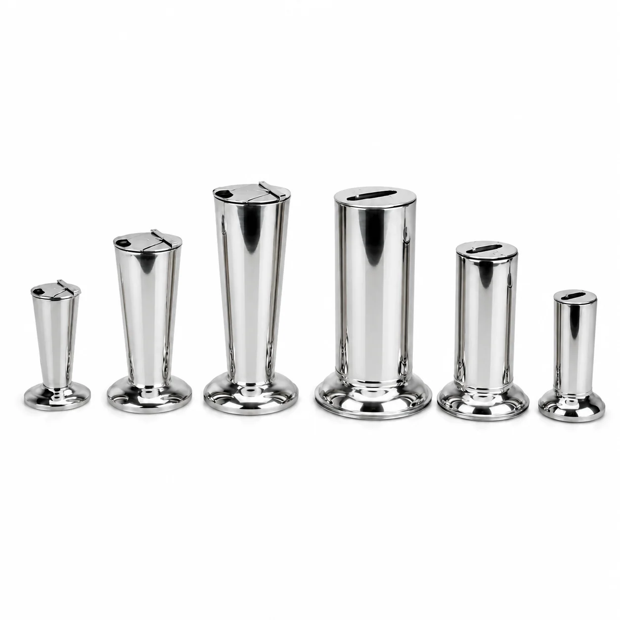 KL-TC083 KL-TC083 Stainless Steel Tweezer Canister & Inverted Cone Enema Bucket | Clinical Instrument Holder