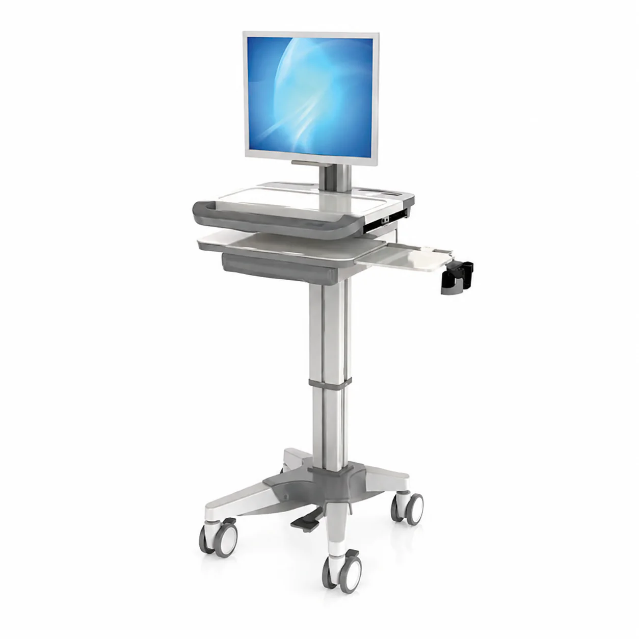 KL-TC202 KL-TC202 All-in-one Computer Cart | Height-Adjustable Clinical Workstation 490×780×980–1030 mm