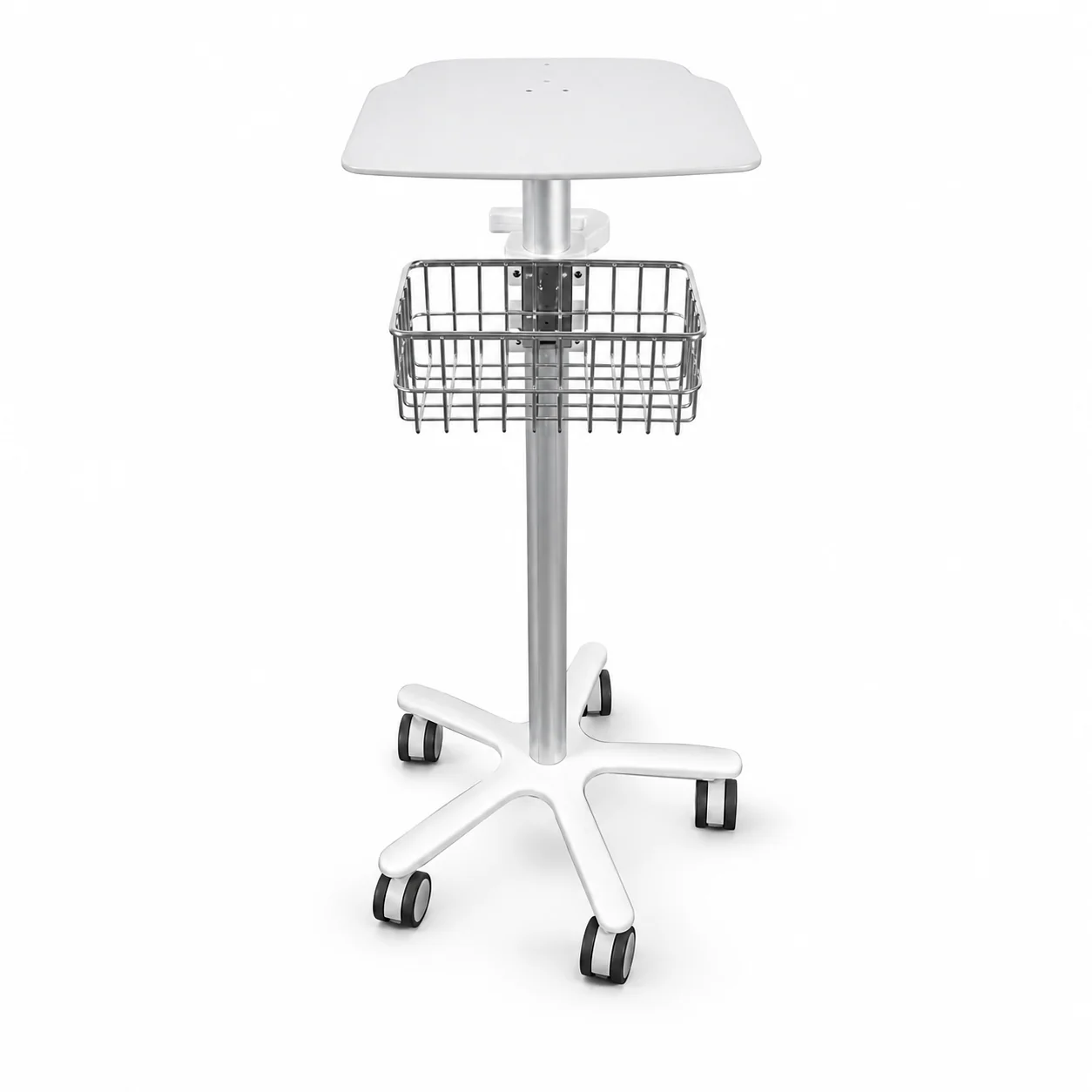 KL-TC211 KL-TC211 Monitor Cart | Height-Adjustable Monitor Stand 1450–1850 mm with Wire Basket