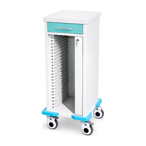 Keling KL-TC014 slim case history trolley with lockable door and multi-layer file slots