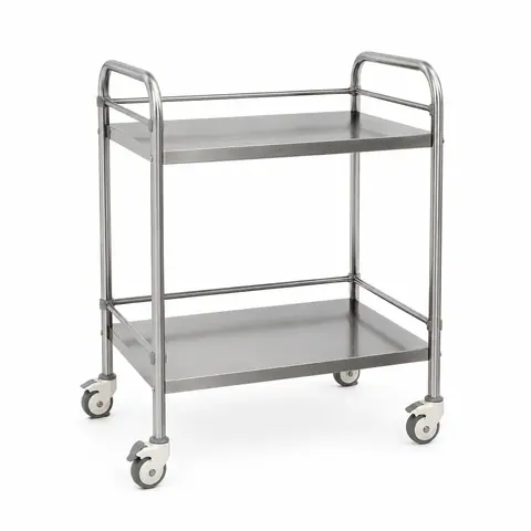 Keling KL-TC036 SUS304 stainless steel two-tier instrument trolley