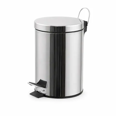 Keling KL-TC072 stainless steel trash can with foot pedal and soft-close lid