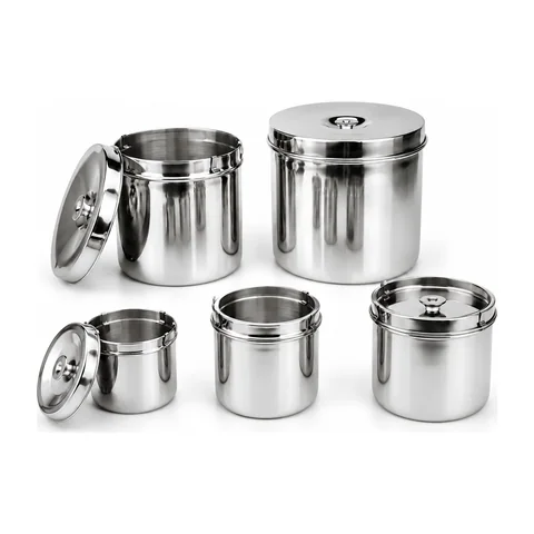 Keling KL-TC075 stainless steel gauze cans in six sizes with lids