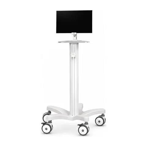 Keling KL-TC204 mobile table cart with white minimalist design and multi-leg base