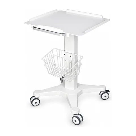 Keling KL-TC210 mobile ECG cart with top surface and wire basket in hospital setting