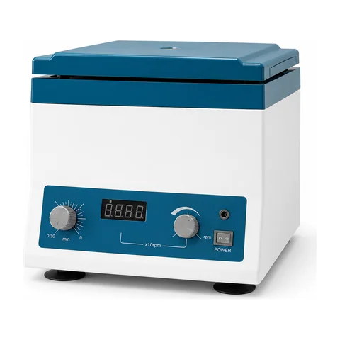 Keling KL-CE001 bench centrifuge front view showing digital display and rotary controls