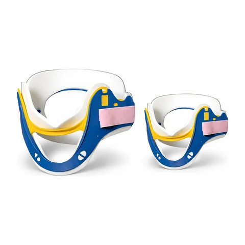 Keling KL-MS015 cervical collar adult and child sizes with contoured shell and hook-and-loop strap