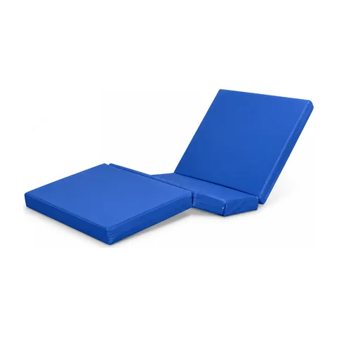 KL-P002 three-section hospital mattress in blue PU cover on articulating hospital bed