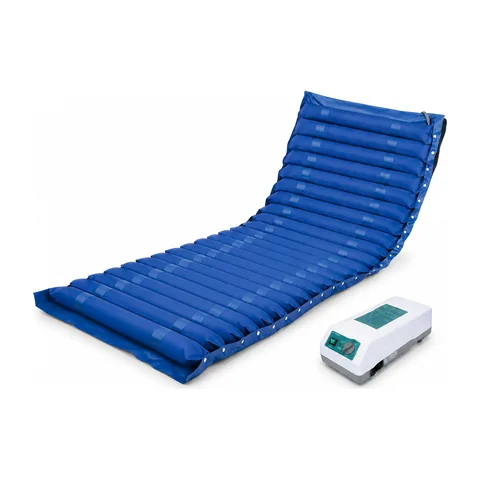 KL-P004 tubular air mattress on hospital bed in ward with digital pump unit beside