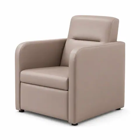 Keling KL-ZY009 companion chair in beige PU upholstery in hospital patient room setting