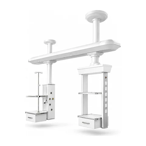 Keling KL-T8000 ICU ceiling bridge pendant connecting two columns via overhead bridge structure