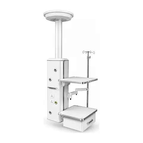 Keling KL-T9100 economical ICU ceiling pendant with tray and storage drawer