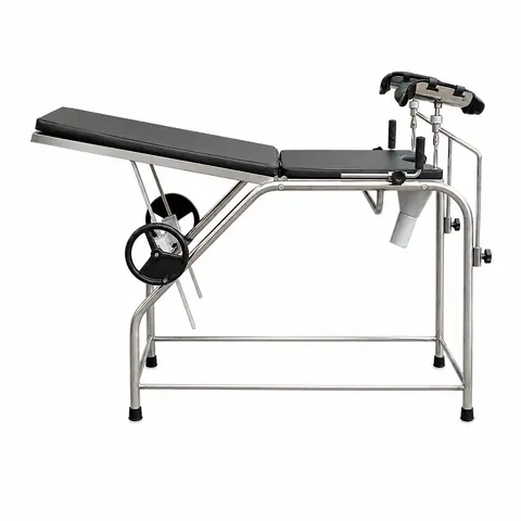 Keling KL-4A gynecological examination bed with leg supports full view